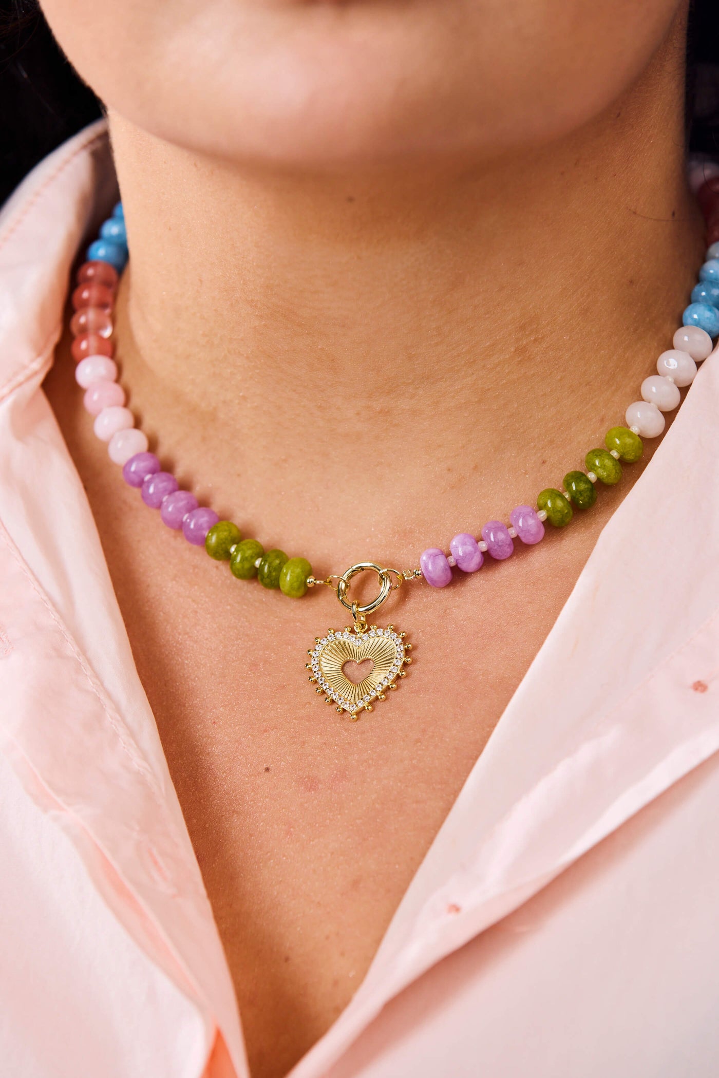 Aurora Heart Necklace